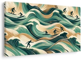 Quadro su tela – Surfisti in azione