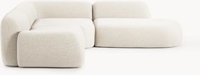 Divano angolare componibile 4 posti in bouclé con chaise longue Wolke