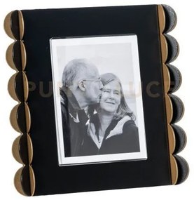 Portafoto di design volans piccolo nero,oro laccato,nero,oro laccato