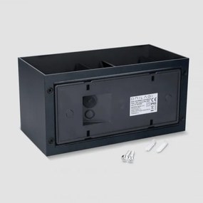 Brilagi - Lampada da parete per esterni DOUBLE CUBE LED, 12W/230V, nera, IP65