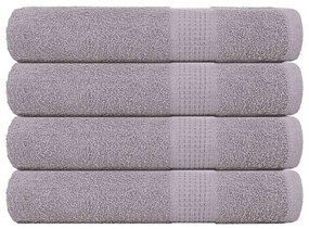Asciugamani Per Sauna 4 Pz Grigio 80x200cm 360g/m² 100% Cotone /