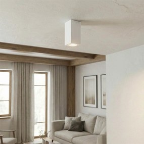 Plafoniera Quadrata 70x70mm h140mm GU10 in Gesso Pitturabile
