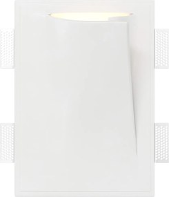 Applique da Incasso E14 FOLD DX a Libro in Gesso Pitturabile