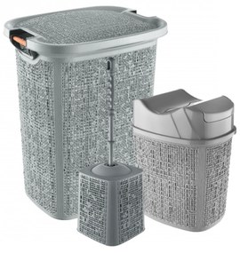 Set 3 Accessori D'Appoggio Feridras "Canvas" Grigio