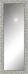Specchio Camelia rettangolare in legno argento foglia 125 x 40 cm