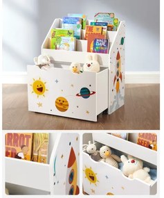 Libreria per bambini ANET bianca con cassetto