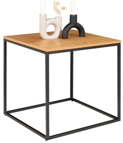 Tavolino con piano in rovere decorato, 45 x 45 cm Vita - House Nordic