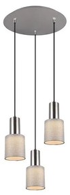 Trio - Lampadario su corda WAILER 3xGU10/5W/230V grigio