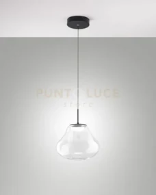 Deva sospensione 1 luce trasparente a led cct 2700k - 3000k - 4000k...