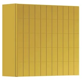 Pensile bagno Pixel laccato opaco giallo sole, 1 anta apertura da sinistra P 17 x L 40 x H 40 cm