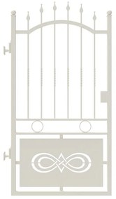 Cancello manuale con serratura elettrica Lavaredo in ferro, apertura a sinistra, L 104.5, H 180-195 cm, di colore bianco