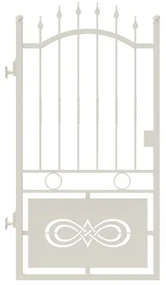 Cancello manuale Lavaredo in ferro, apertura a sinistra, L 104.5, H 180-195 cm, di colore bianco