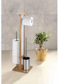 WENKO 24391100 - Scopino WC RIVALTA 18x70 cm marrone/bianco/nero