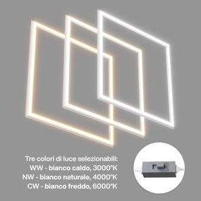Pannello LED a Cornice 60x60 44W CCT No Flickering con driver Philips Colore Bianco Variabile CCT