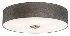 Lampada da soffitto rustica grigia 50 cm - Drum Jute