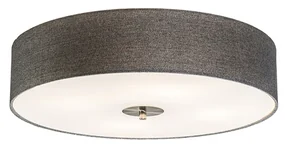 Lampada da soffitto rustica grigia 50 cm - Drum Jute
