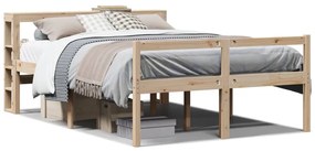 Letto per anziani con testiera 160x200 cm legno massello pino