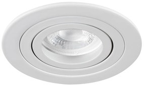 Faretto Incasso Sun Orientabile Tondo Alluminio Bianco 1 Luce Gu10 D9,2Cm