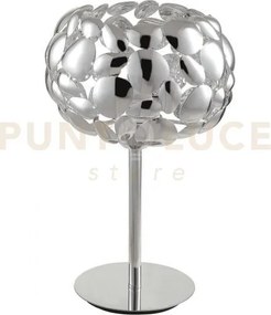 Lumetto dioniso cromo 1 luce attacco e27 22x22x34,5cm in metallo