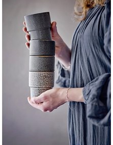 Tazzine in set per espresso marroni in gres 4 pz 150 ml Ewan – Bloomingville