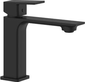 Rubinetto per lavabo Axum M getto aerato Axum nero OTTONE MELODA H 18 cm con piletta