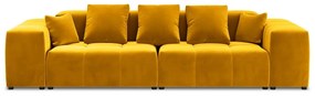 Divano in velluto giallo 320 cm Rome Velvet - Cosmopolitan Design