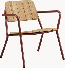 Sedia con braccioli da giardino in legno di teak Kirra