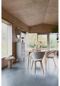 Tavolo da pranzo rotondo con piano effetto rovere allungabile con estensione ø 120 cm Twist – Zuiver