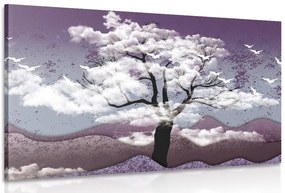 Stampa su tela – Albero immerso nelle nuvole