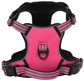 Pettorina Per Cani Con Strisce Riflettenti Regolabile Rosa L /