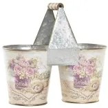 Vaso DKD Home Decor Rosa Metallo Shabby Chic 24 x 12 x 23 cm