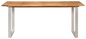 Tavolo da pranzo 180x90x76 cm in legno massello di acacia