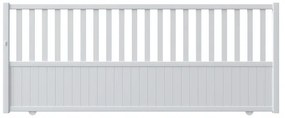 Cancello manuale scorrevole GARDENGATE Zorn in alluminio, reversibile, L 350 x H 140.6 cm, di colore bianco