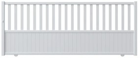 Cancello manuale scorrevole Zorn GARDENGATE in alluminio bianco, reversibile, L 350 x H 140.6 cm, serratura manuale