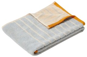 Asciugamano in cotone blu e arancione Dora, 50 x 100 cm - Hübsch