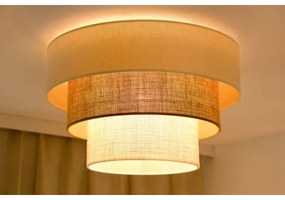 Brilagi-Plafoniera DENVER LUNETA 1xE27/15W/230V diametro 45 beige/marrone/color crema