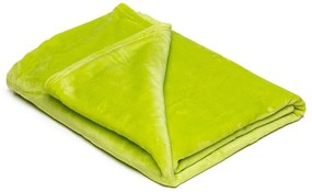 Coperta in micropush verde chiaro, 150 x 200 cm - My House