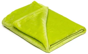 Coperta in micropush verde chiaro, 150 x 200 cm - My House