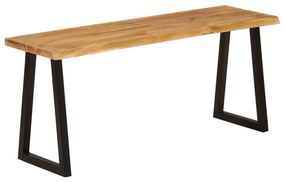 Panca con bordi vivi 105 cm in legno massello di acacia
