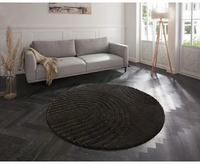 Tappeto nero , ø 160 cm Norwalk Fergus - Mint Rugs