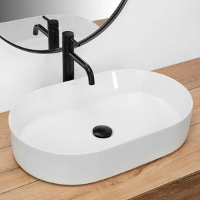 Lavabo da appoggio in ceramica Rea Nadia 60