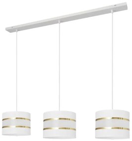 Lampadario a sospensione con filo HELEN 3xE27/15W/230V bianco/oro