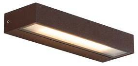 Lampada da parete moderna marrone ruggine incl. LED IP65 - Hannah
