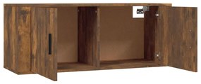 Mobile Porta TV a Parete rovere fumo 100x34,5x40 cm