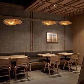 Immax 08270L - Lampadario a sospensione con filo HILO 1xE27/40W/230V diametro 80 cm bambù