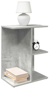 Comodini 2 Pz Grigio Cemento 46,5x29x61 Cm İn Legno Multistrato /