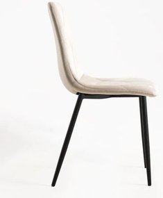Sedia Lyke Velluto - Beige