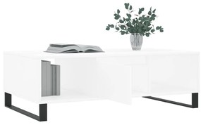 Tavolino da Salotto Bianco 104x60x35 cm in Legno Multistrato