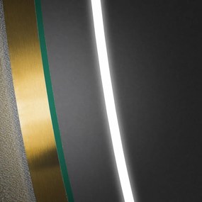 Specchio Lumiere con illuminazione 65x80 cm oro