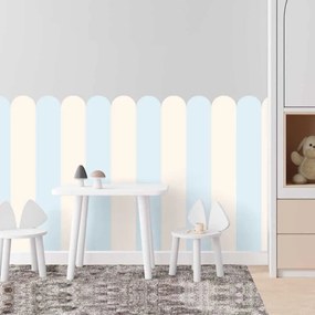 Adesivo murale tessile Arco - Ice Blue (azzurro fresco per interni moderni) | Inspio